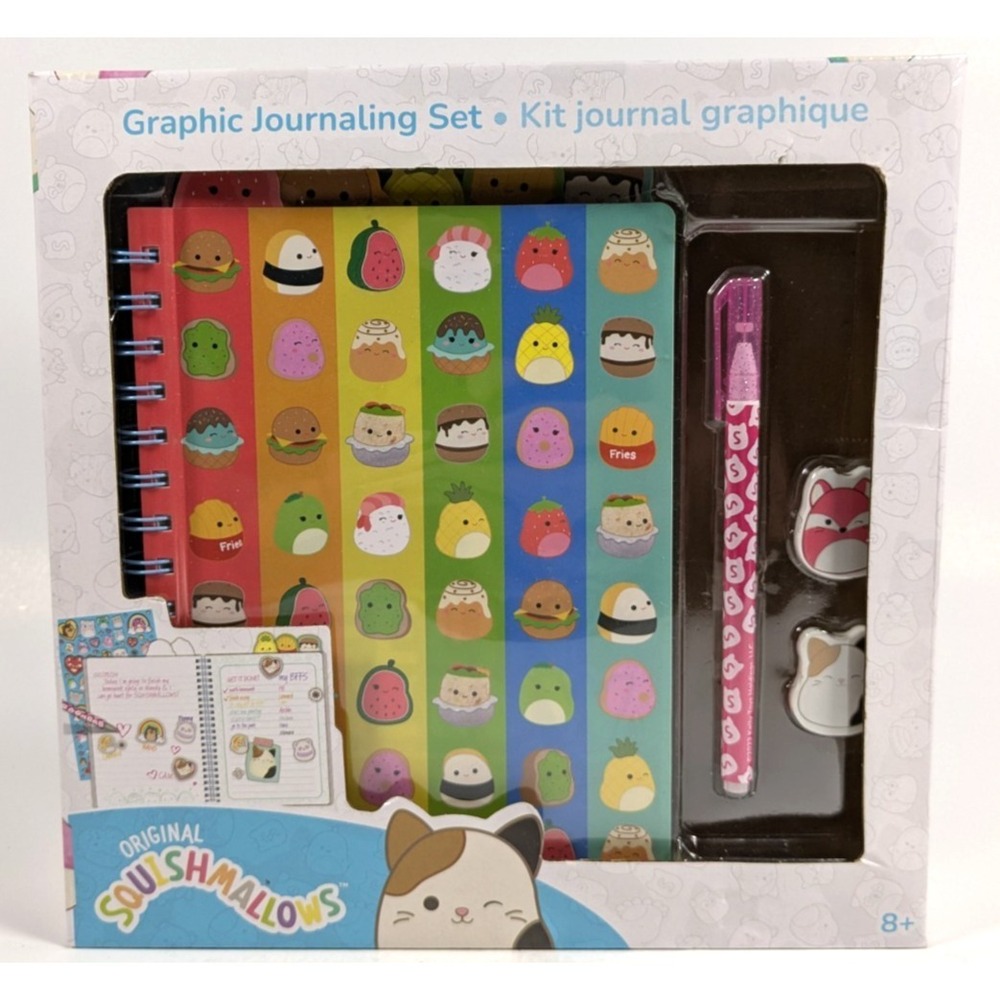 Fashion Angels x Original Squishmallows Graphic Journaling Set For Kids Ages 8+